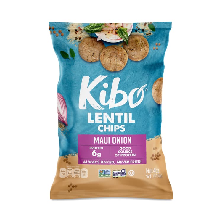 Kibo Foods Lentil Chips, Maui Onion