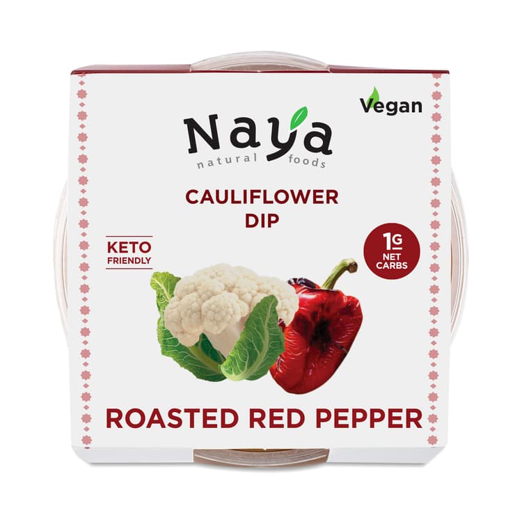 Cauliflower Hummus, Roasted Red Pepper