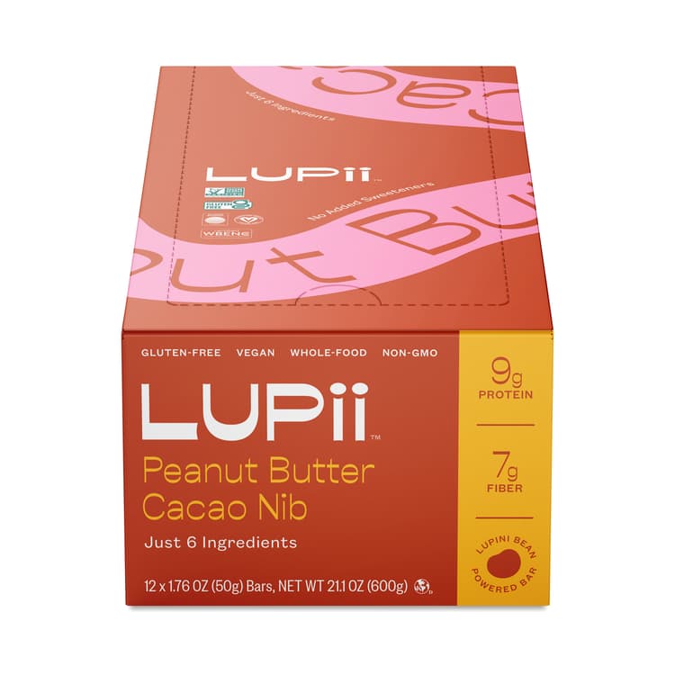 Lupii Lupini Bean Powered Bar, Peanut Butter Cacao Nib