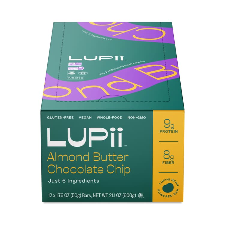 Lupii Lupini Bean Powered Bar, Almond Butter Chocolate Chip