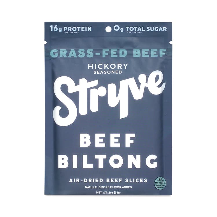Stryve Grass-Fed Biltong, Hickory Seasoned