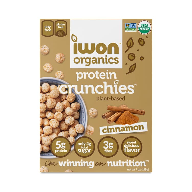 Iwon Organics Plant-Based Protein Crunchies Cinnamon