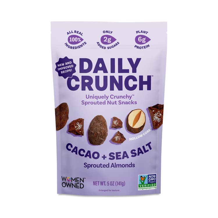 Daily Crunch Snacks Sprouted Almonds, Cacao & Sea Salt
