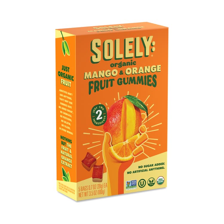 Solely Mango Orange Fruit Gummies