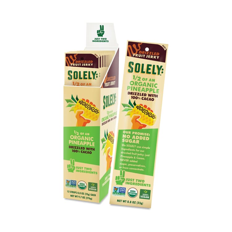 Solely Organic Fruit Jerky, Pineapple Drizzled With 100% Dark Chocolate, Snack