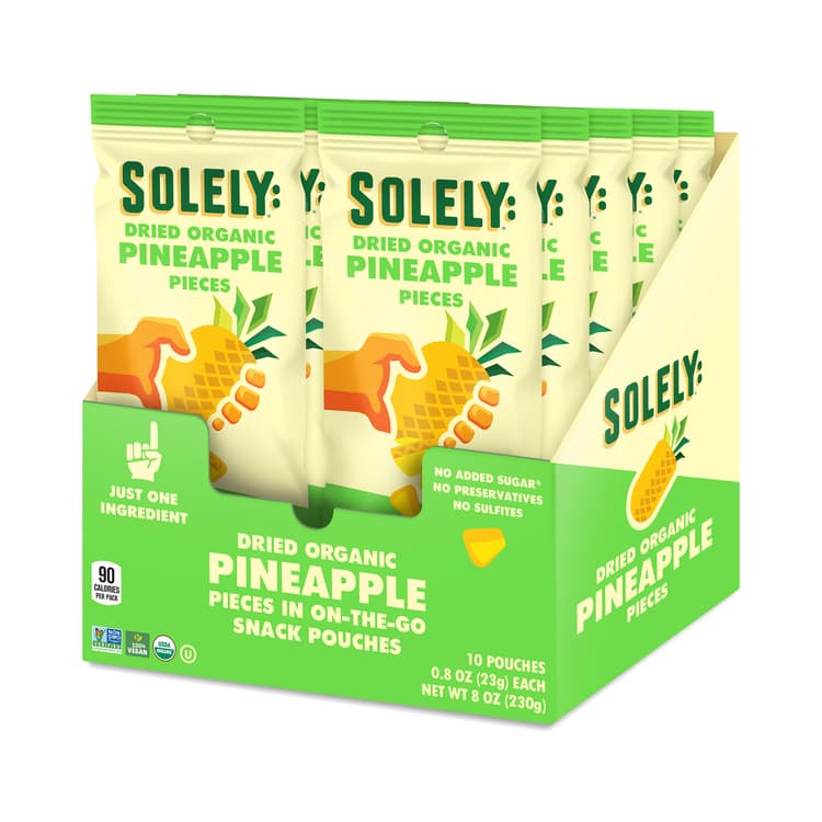 Solely Organic Dried Fruit, Pineapple Pieces, Snack