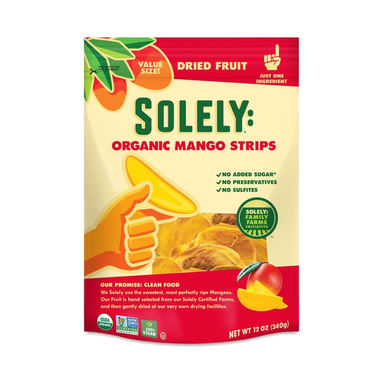 Solely Organic Dried Fruit, Mango Strips, Value Size