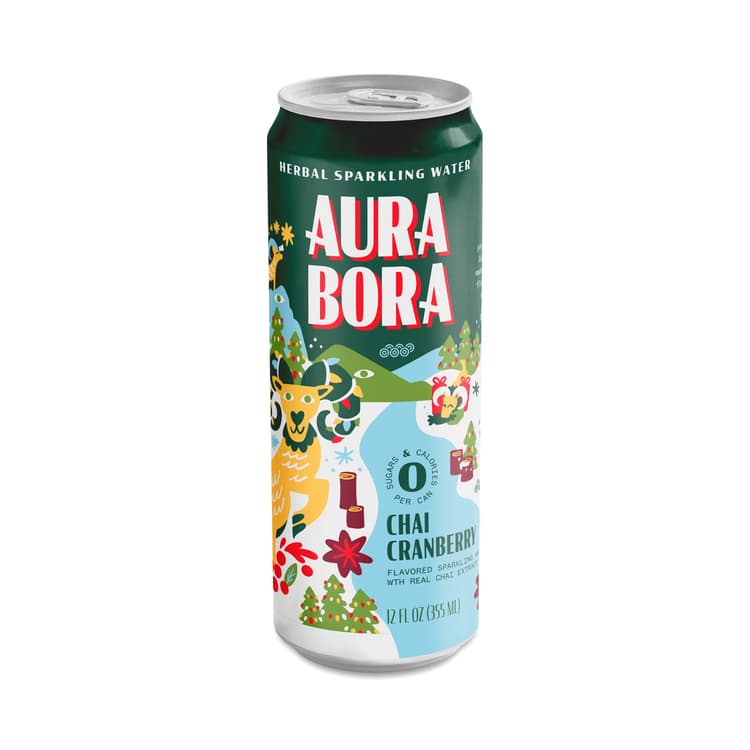 Aura Bora Sparkling Water, Chai Cranberry