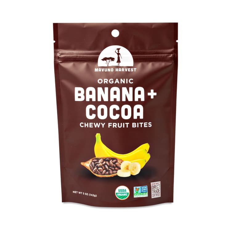 Mavuno Harvest Organic Fruit Bites, Banana & Cocoa
