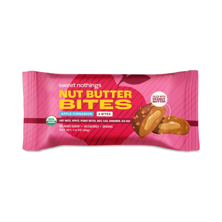 Sweet Nothings Single, Superfood Nut Butter Bites, Apple Cinnamon & Peanut Butter