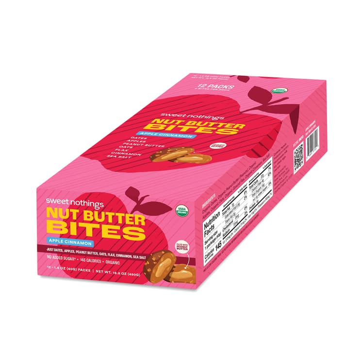 Sweet Nothings Value Pack, Superfood Nut Butter Bites, Apple Cinnamon & Peanut Butter