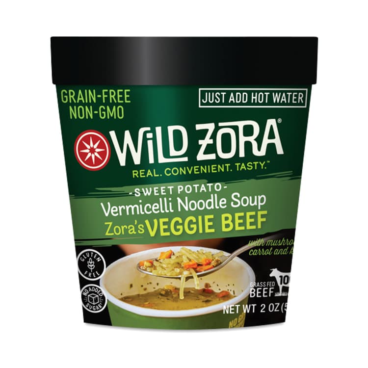 Wild Zora Vermicelli Noodle Soup Cup, Veggie Beef