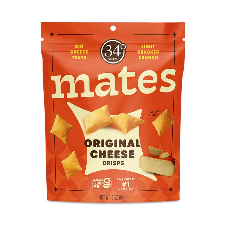 34 Degrees Mates Cheese Crisps, Original