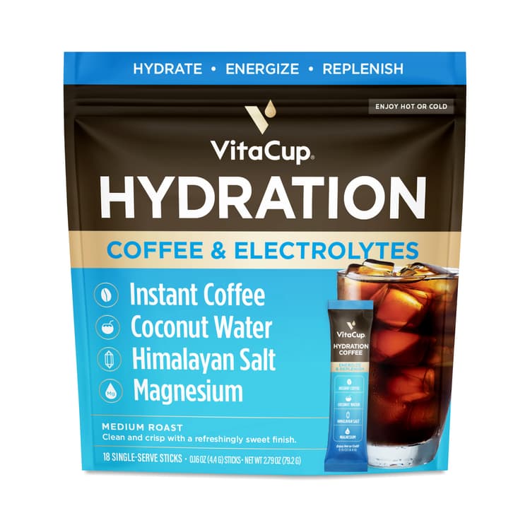 Vitacup Instant Coffee Sticks, Coffee & Electrolytes