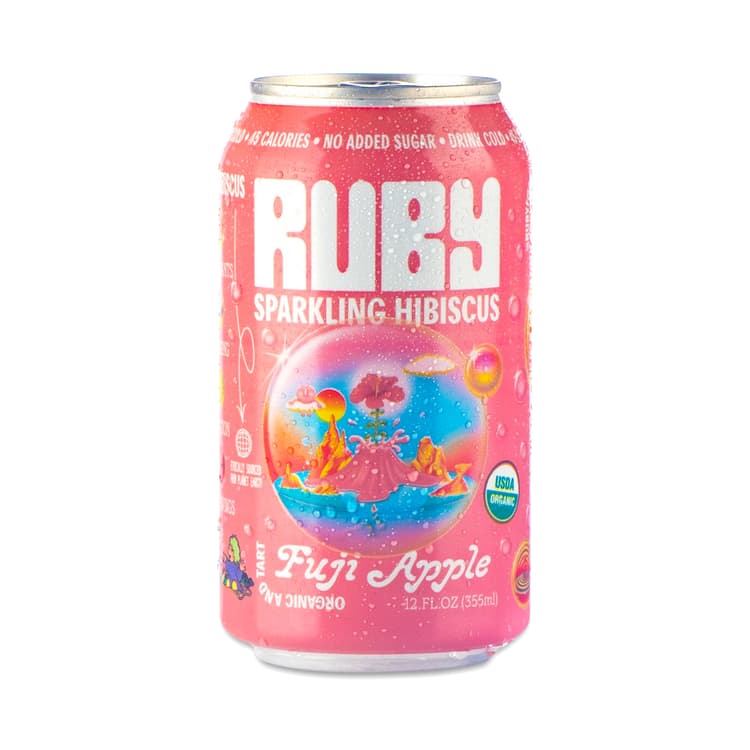 Ruby Sparkling Hibiscus Water, Fuji Apple