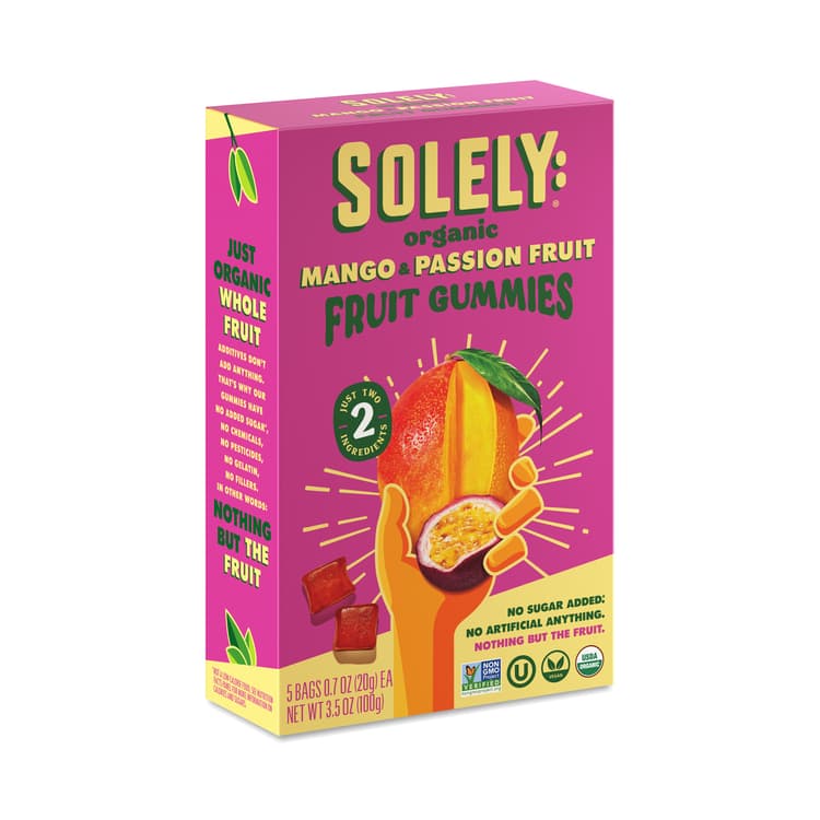 Solely Organic Mango &#38; Passion Fruit Fruit Gummies