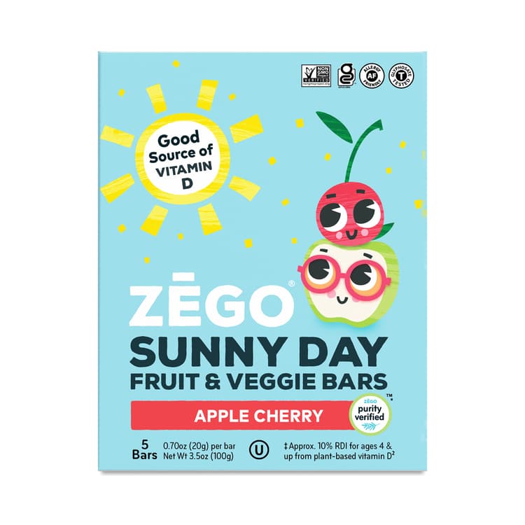 Zego Sunny Day Fruit & Veggie Bars, Apple Cherry