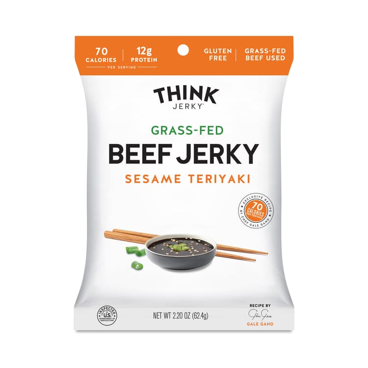 Think Jerky Grass-Fed Beef Jerky Sesame Teriyaki