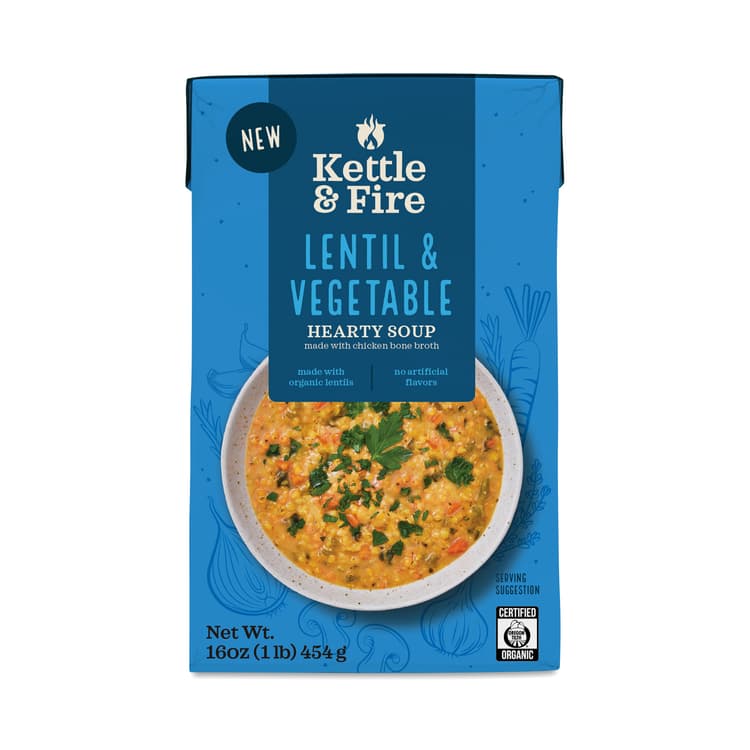 Kettle & Fire Hearty Soup, Lentil & Vegetable