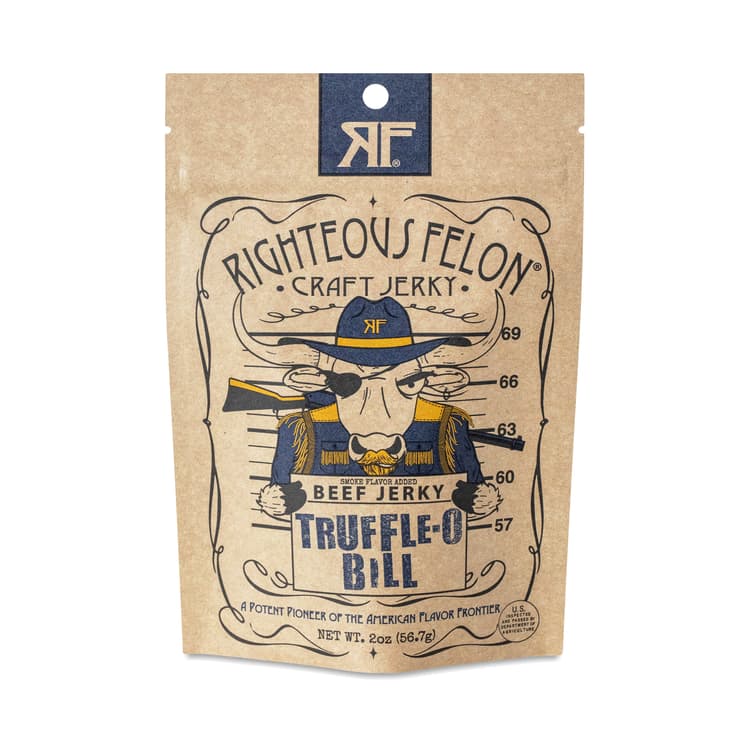 Righteous Felon Beef Jerky, Truffle-O Bill