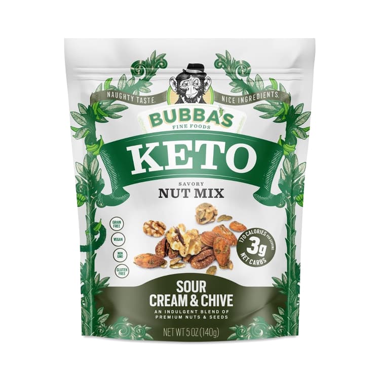 Bubba'S Fine Foods Keto Nut Mix, Sour Cream & Chive