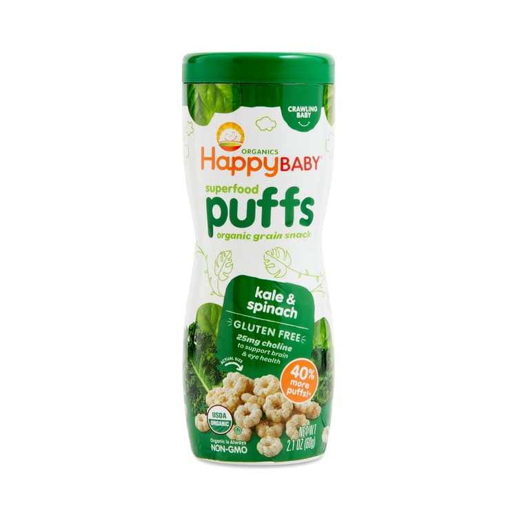 Happy Family Happy Baby Organic Puffs, Kale & Spinach