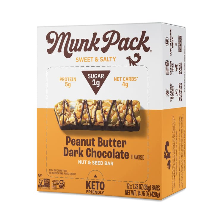 Munk Pack Nut & Seed Bar, Peanut Butter Dark Chocolate
