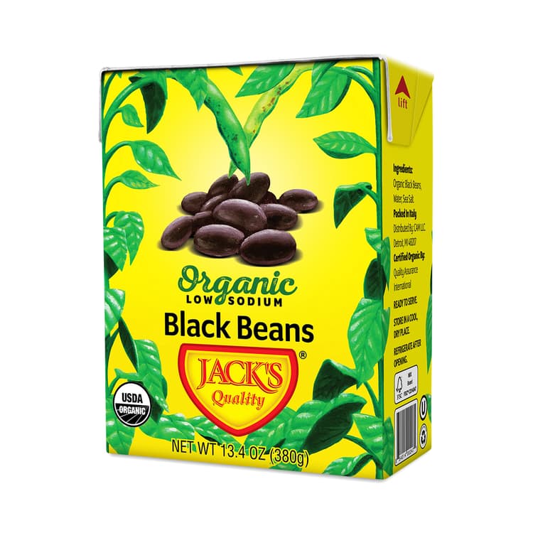 Jack'S Quality Organic Black Beans, Low Sodium