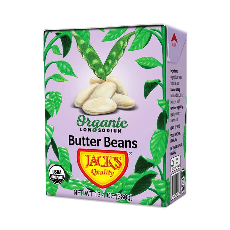 Jack'S Quality Organic Butter Beans, Low Sodium