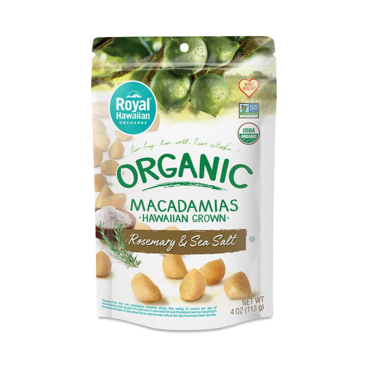 Royal Hawaiian Orchards Organic Macadamia Nuts, Rosemary Sea Salt