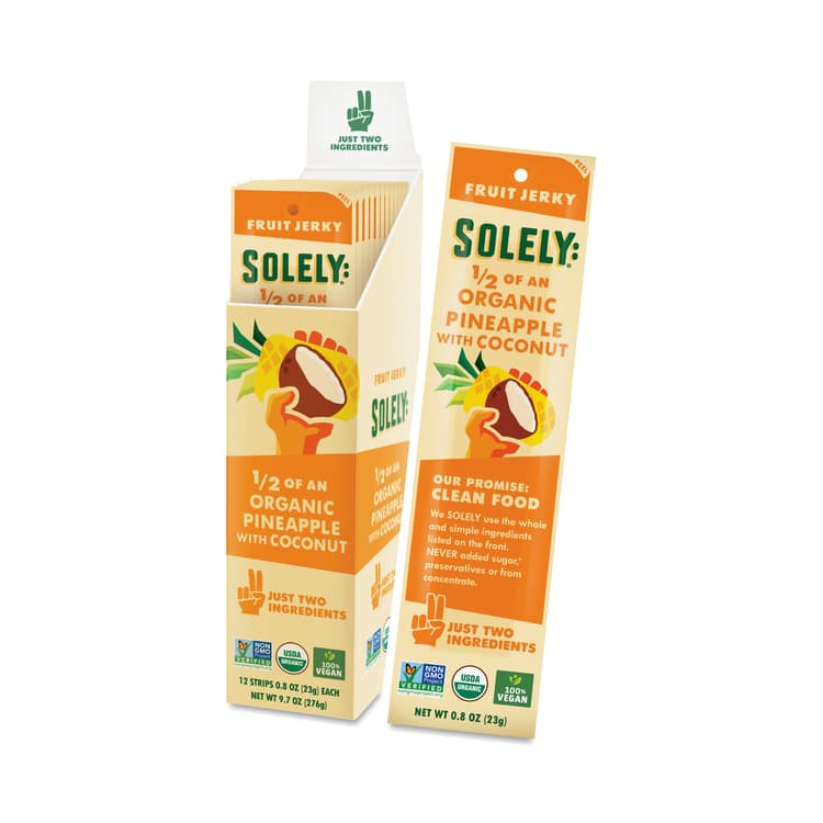 Solely Organic Pineapple With Coconut Fruit Jerky