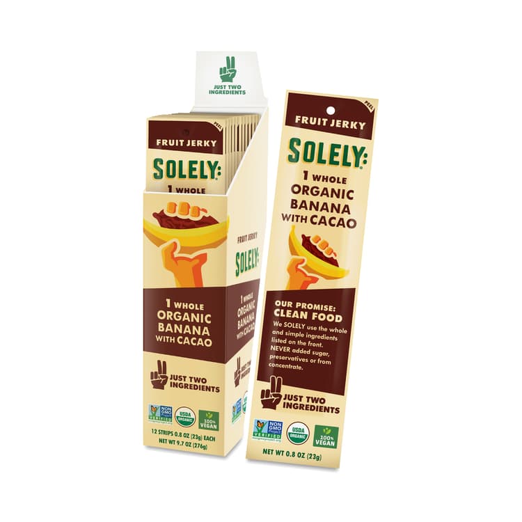 Solely Organic Fruit Jerky, Banana With Cacao, Snack