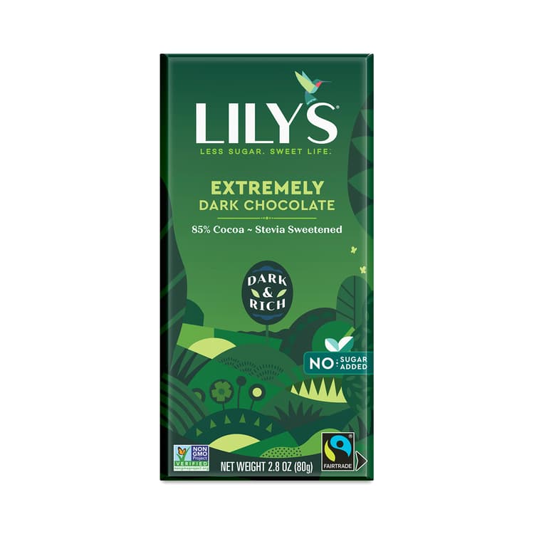 Lily'S Sweets Extremely Dark Chocolate Bar, 85% Cocoa