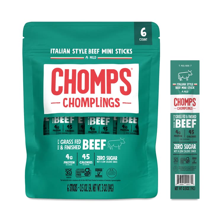 Chomps Mini Grass-Fed Beef Chomplings, Italian Style