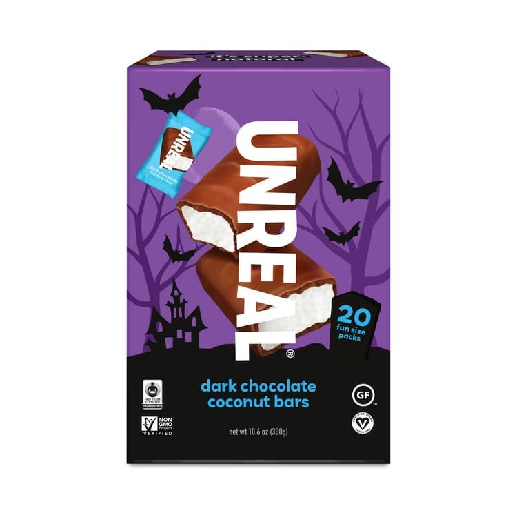 Unreal Halloween Dark Chocolate Coconut Bars