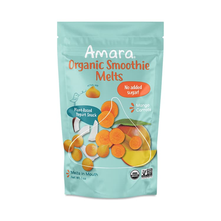 Amara Baby Food Plant-Based Yogurt Melt, Mango Carrot