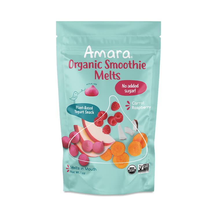 Amara Baby Food Plant-Based Yogurt Melt, Carrot Raspberry