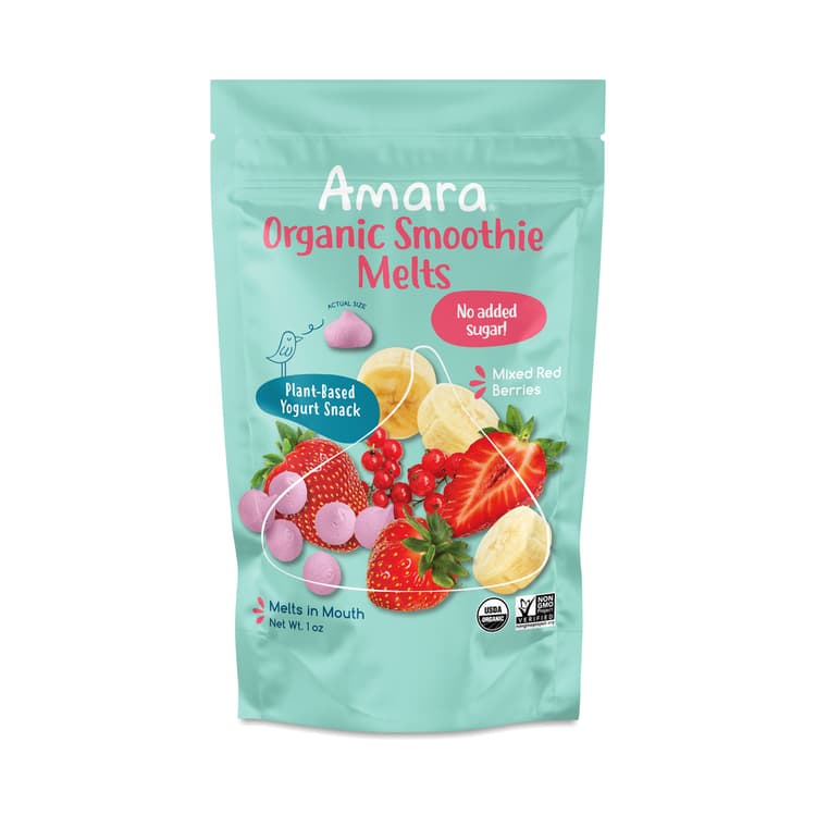 Amara Organic Baby Food Organic Mixed Red Berries Plant-Based Smoothie Melts