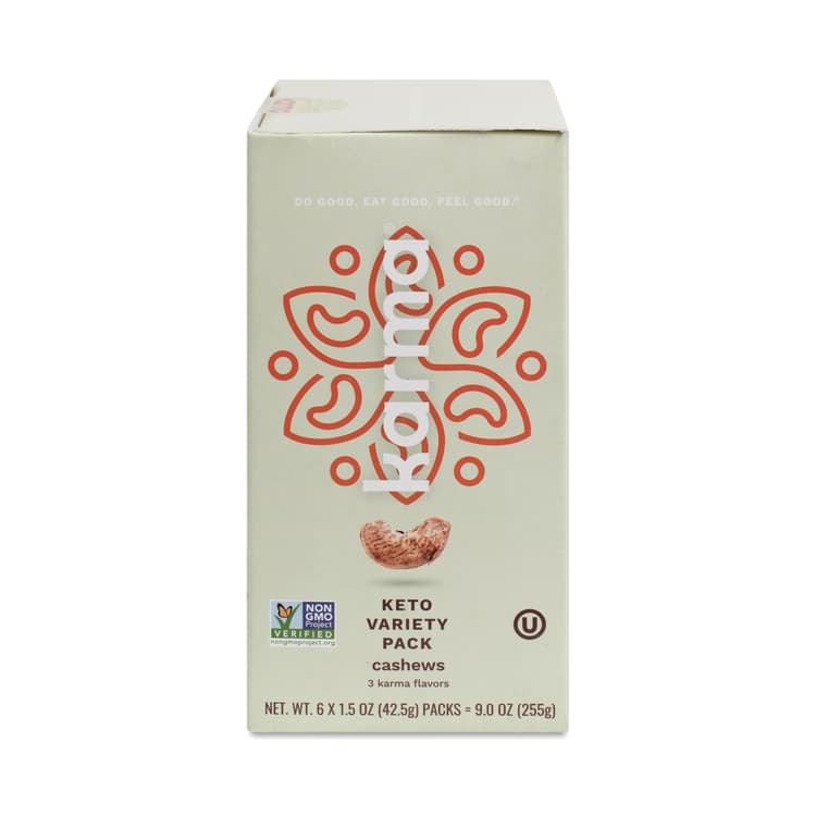 Karma Nuts Wrapped Cashews, Keto Variety Snack