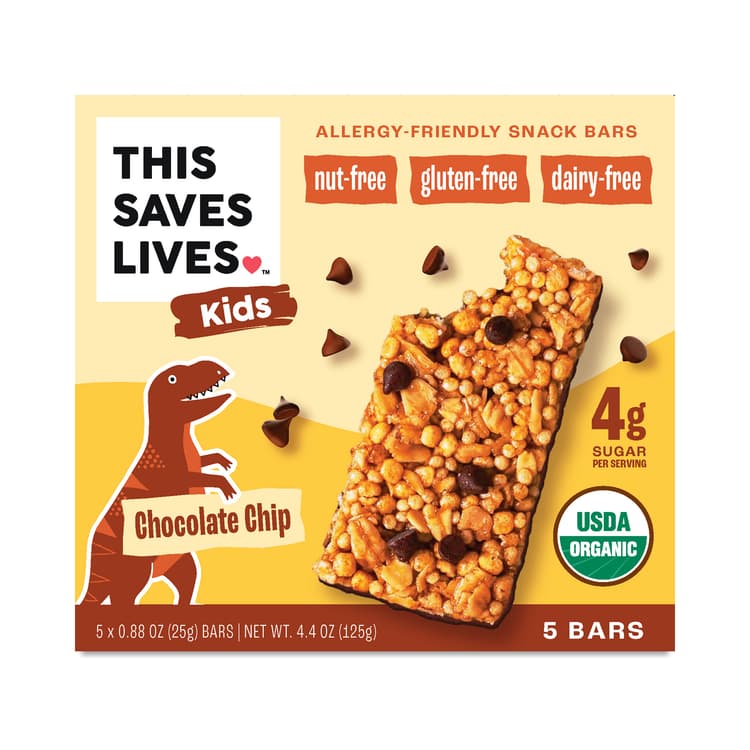 This Saves Lives Chocolate Chip "Dino"Mite Nut-Free Snack Bars