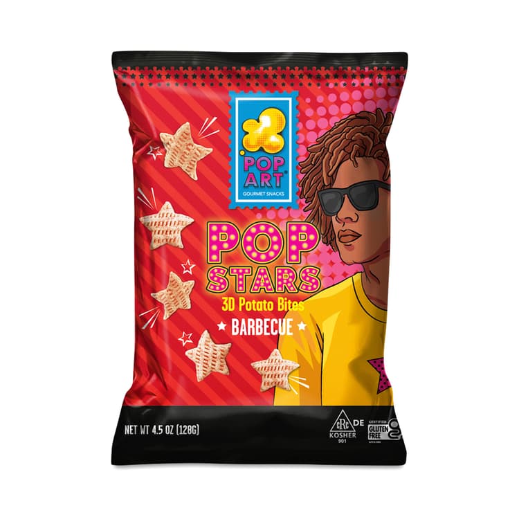 Pop Art Pop Stars 3D Potato Bites, Barbecue
