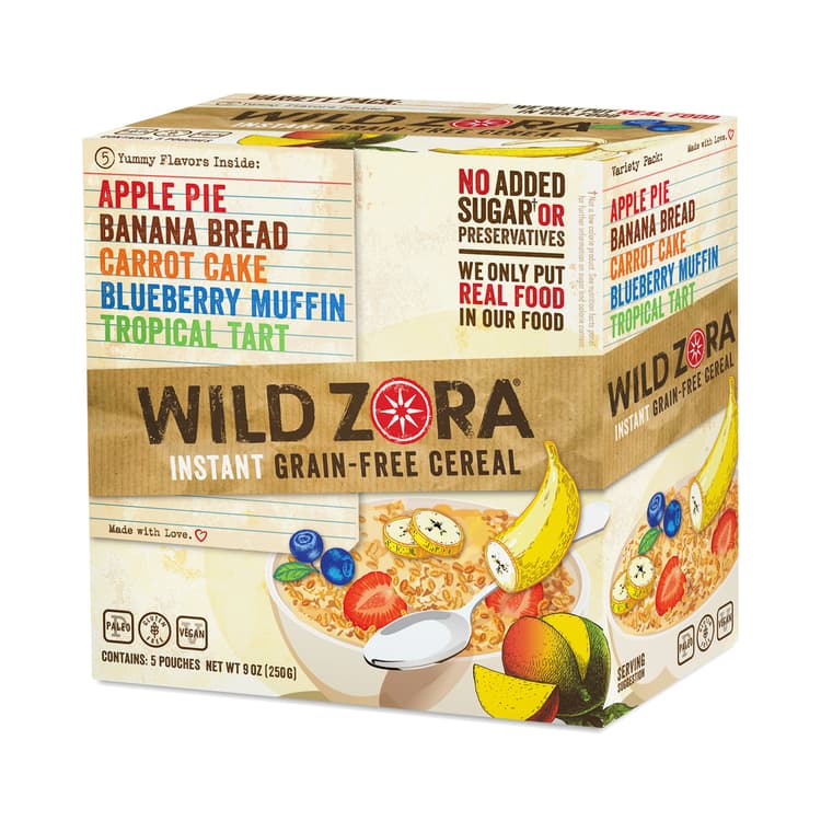 Wild Zora Instant Grain Free Hot Cereal, Variety