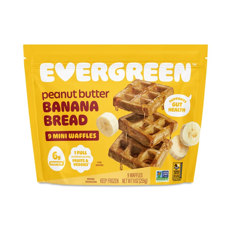 Evergreen Peanut Butter & Banana  Mini Waffles