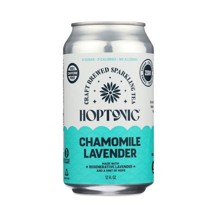 Hoptonic Sparkling Tea With Hops, Chamomile Herbal Tea With Lavender