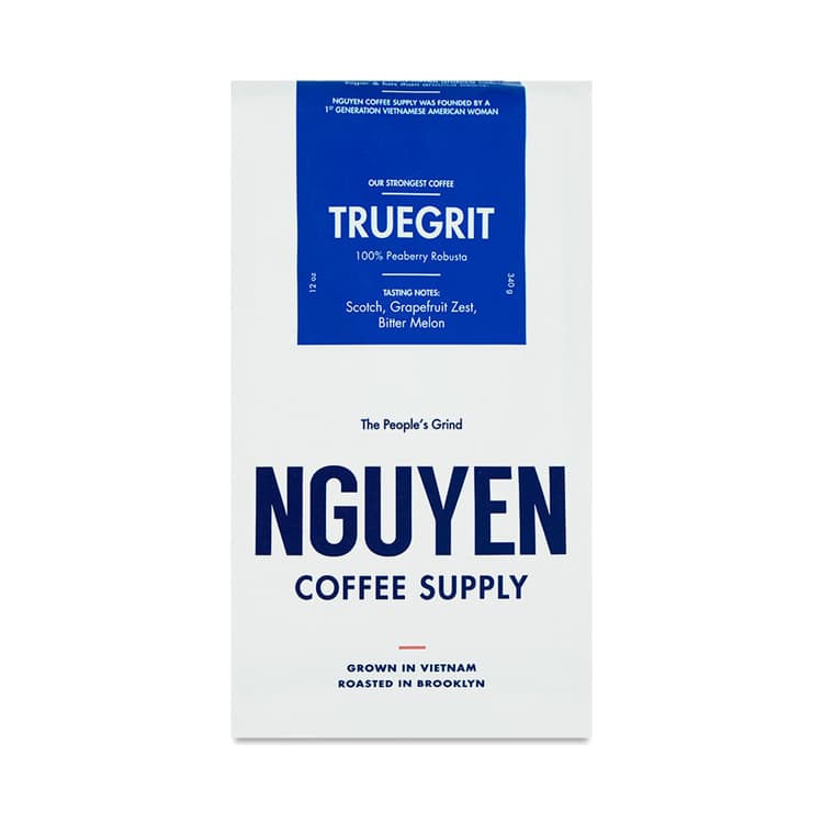 Nguyen Coffee Supply Whole Bean Coffee, Truegrit 100% Peaberry Robusta