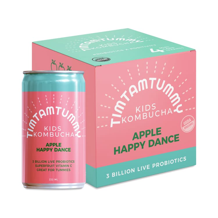 Tim Tam Tummy Organic Kombucha For Kids, Apple Happy Dance