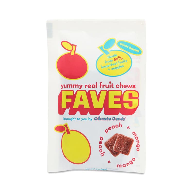 Faves Real Fruit Chews, Peach & Mango