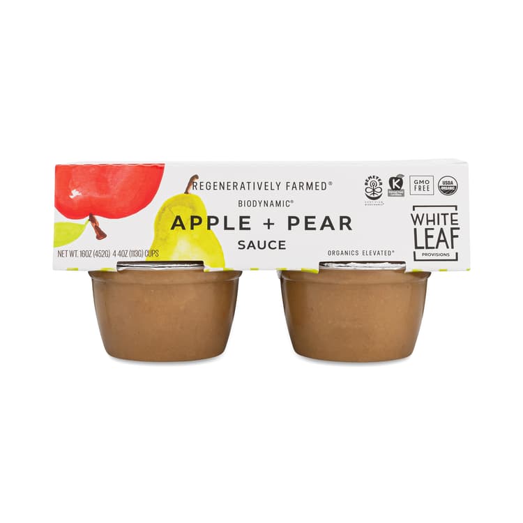 White Leaf Provisions Biodynamic Apple Sauce, Apple & Pear