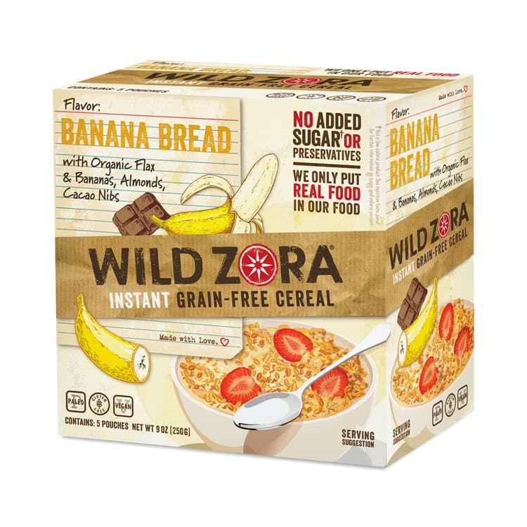 Wild Zora Instant Grain Free Hot Cereal, Banana Bread