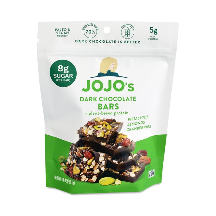 Jojo'S Chocolate Dark Chocolate Bars, Pistachio Almond Cranberry